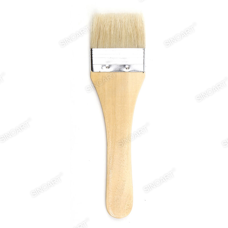 Flat Artist Bristle Brush with wooden handle Acrylic & Oil Brush