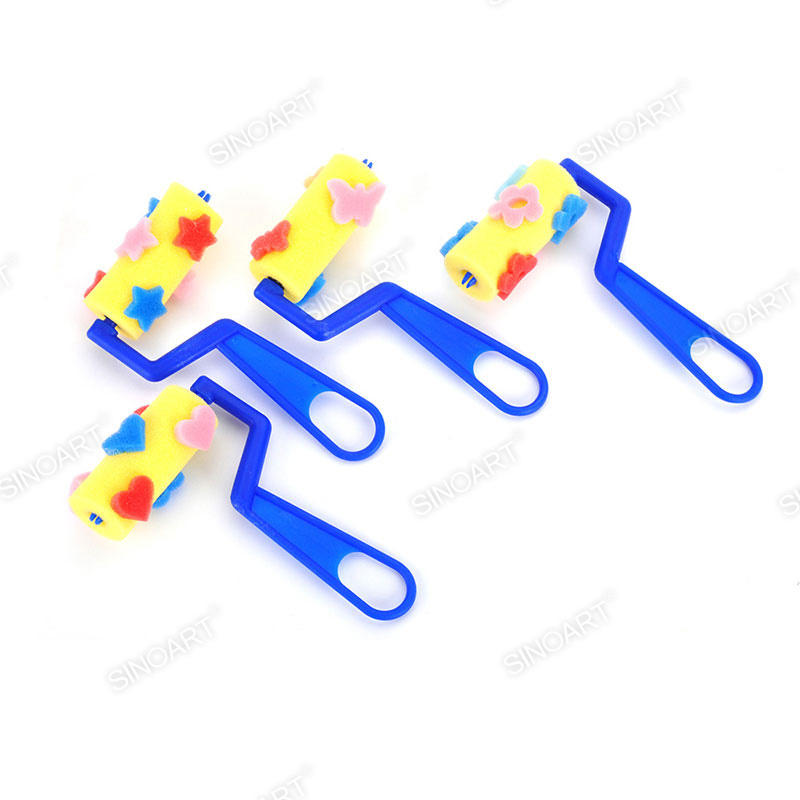 Drawing Sponge Roller plastic handle Sponge & Kids Brush