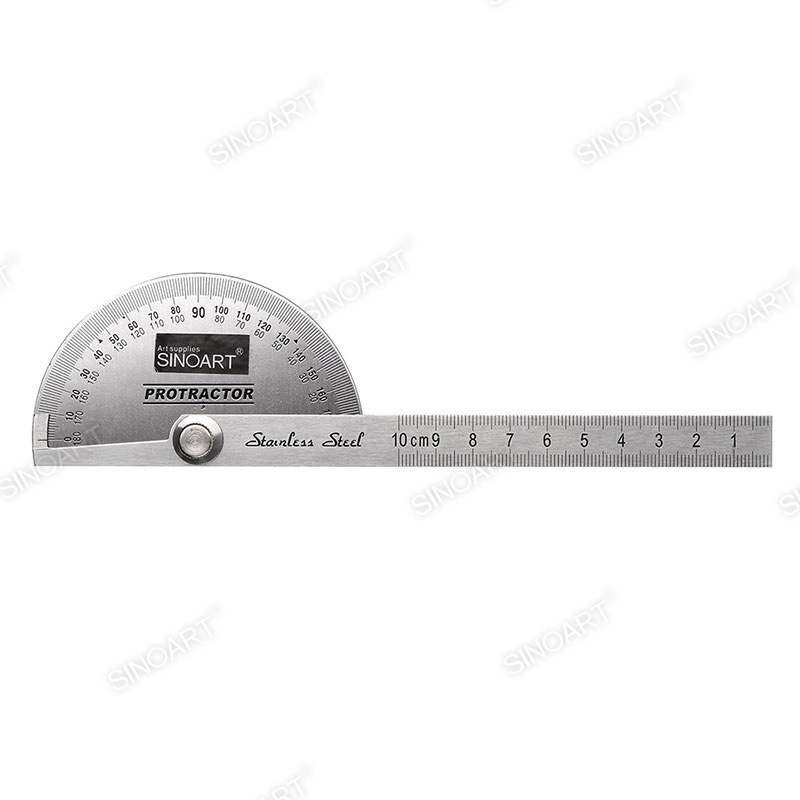 Stainless Steel Protractor Round Head Measuring Tool Drafting tool