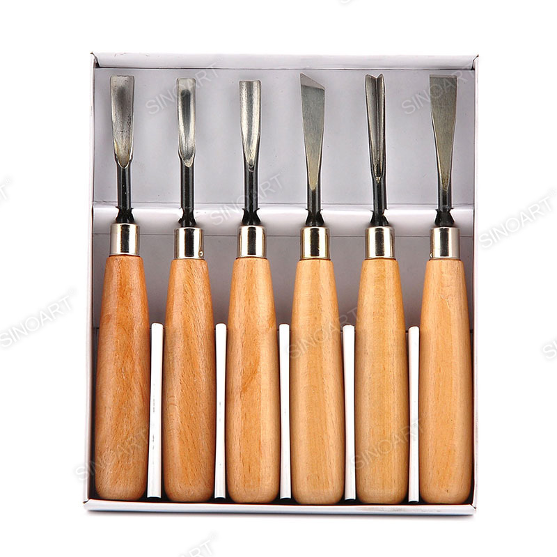 6pcs Wood Carving Chisel Set Handmade Crafting Chisel Sculpture & Carving Tool
