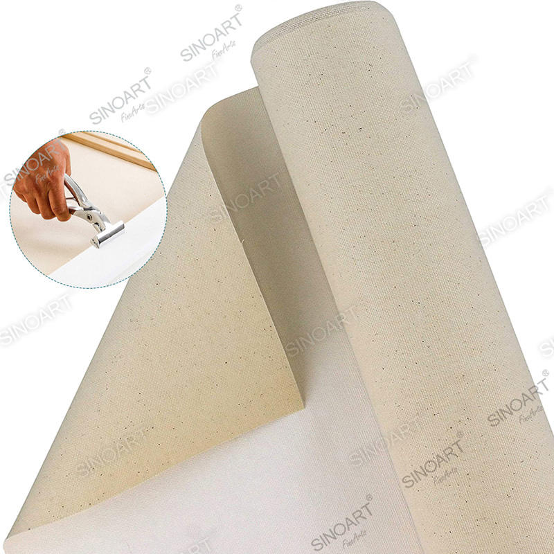 480G Acrylic Triple Primed Artist Painting Unbleached Cotton Canvas Roll
