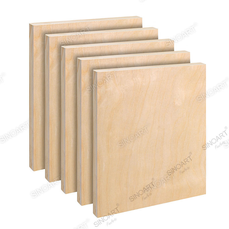 Plain Wood Art Painting Board Pouring Panels Cradled Pinewood Wooden Canvas Board