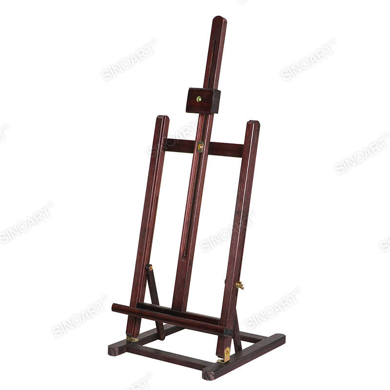H Frame Foldable Espresso Wooden Table Easel