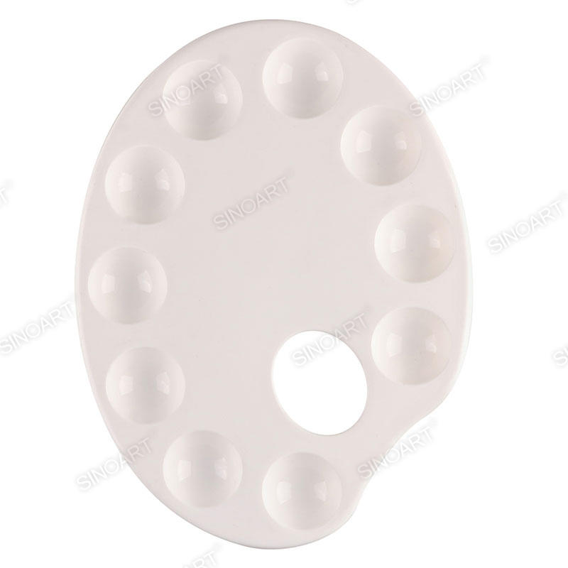 17X23cm Plastic Palette 10 Well Oval Shaped Palette 