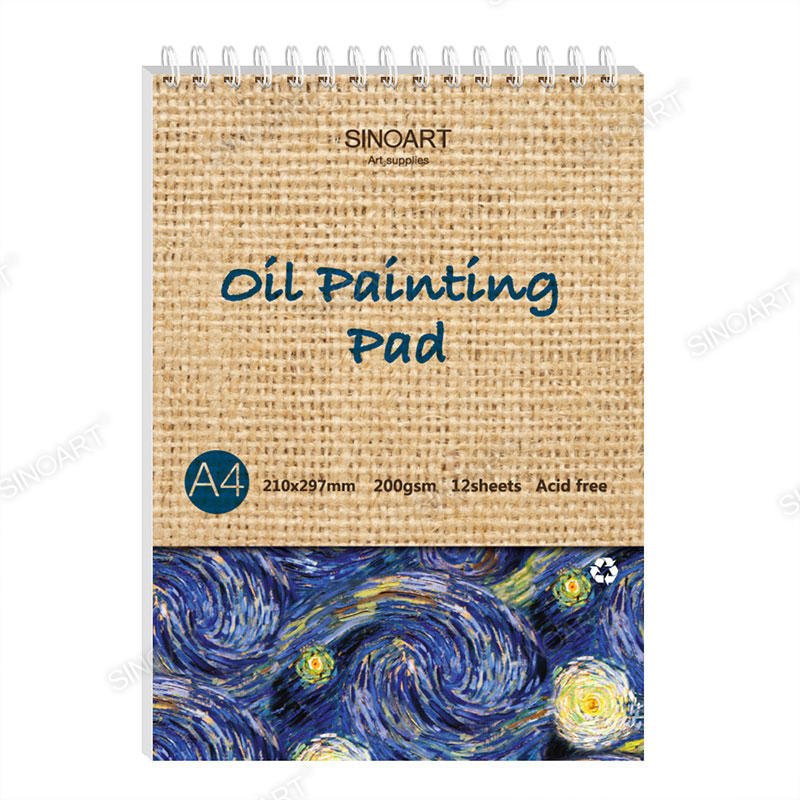 12sheets Oil Painting Pad 200gsm acid free Oil Painting Pad Artist Paper  