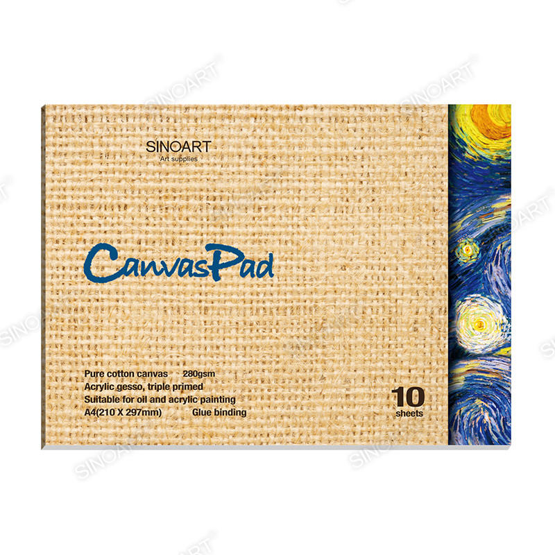 Glued Canvas pad 10sheets 100% Cotton 280gsm Artist Paper