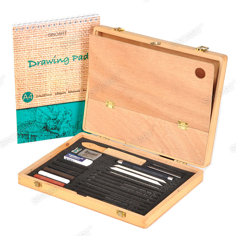 39pcs Artist drawing set wooden box Art Set
