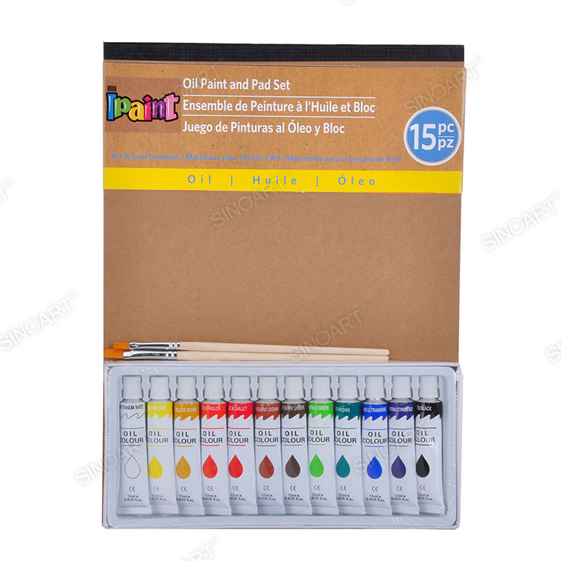 15pcs Oil Paints Pad Set Art Set 