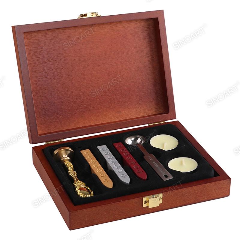 7pcs Antique Wax Sealing Set Wooden Box art set