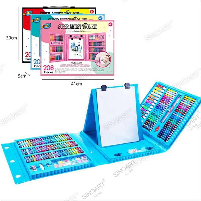 208pcs Trifold Easel Art Set