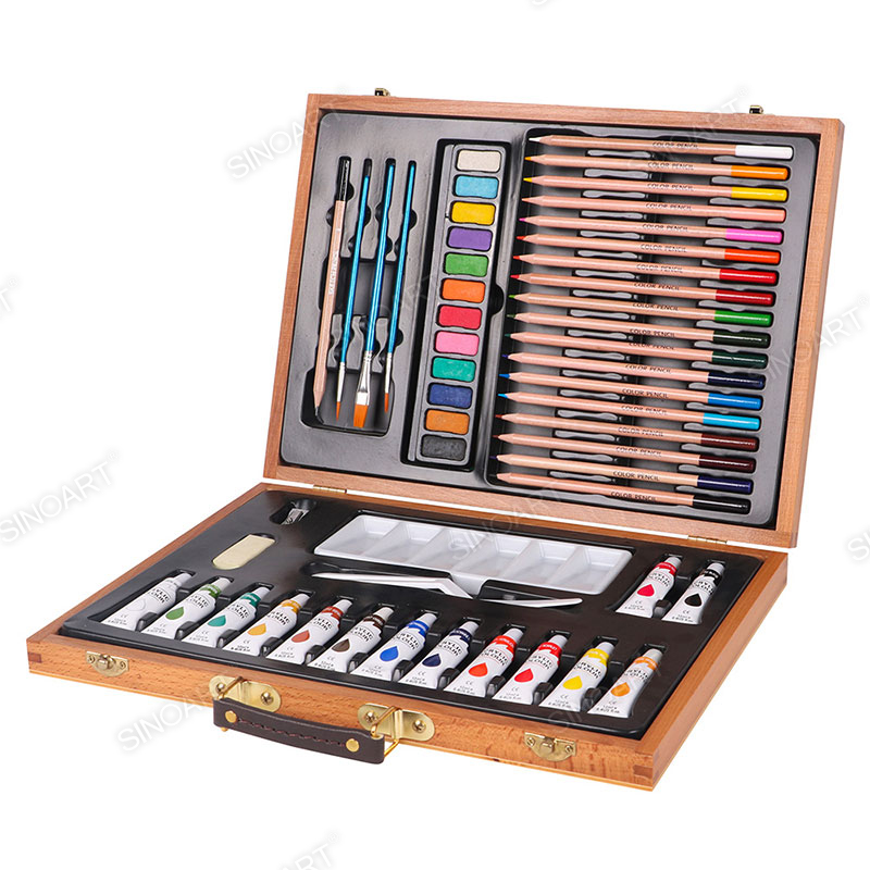 53pcs Wooden Box Art Set