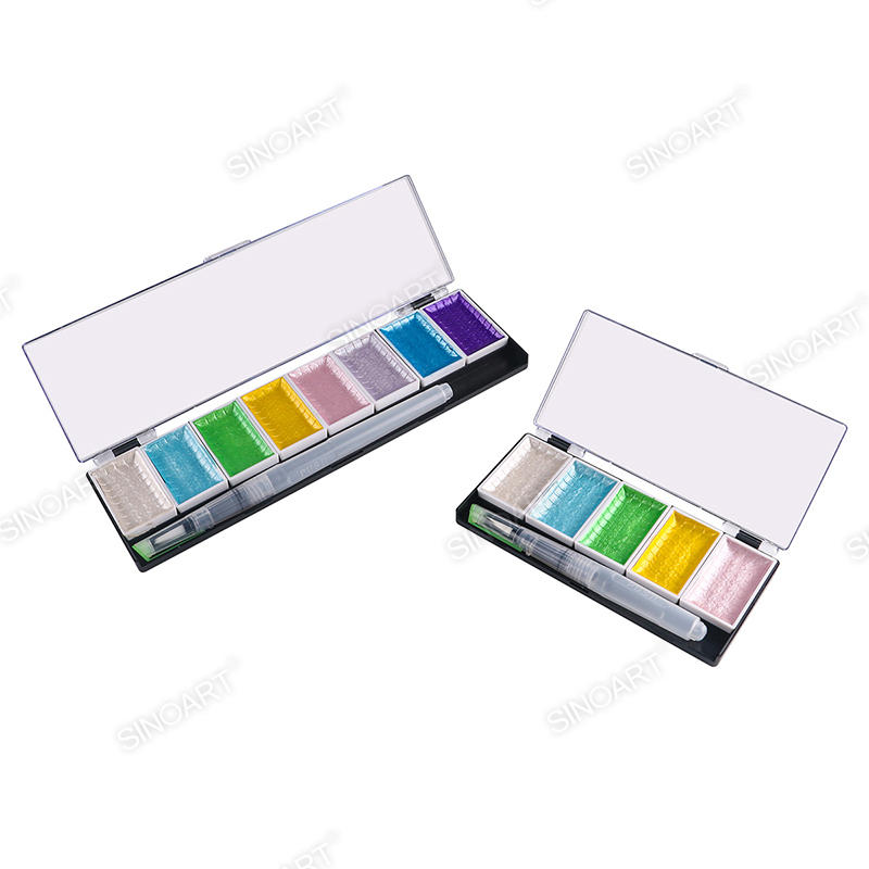 Semi Dry Shimmery Watercolor Set Watercolor Paints