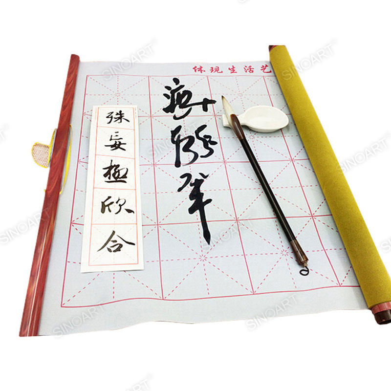 Chinese Calligraphy Practicing Set Reusable Chinese Magic Cloth Water-Paper set Chinese Calligraphy Set 