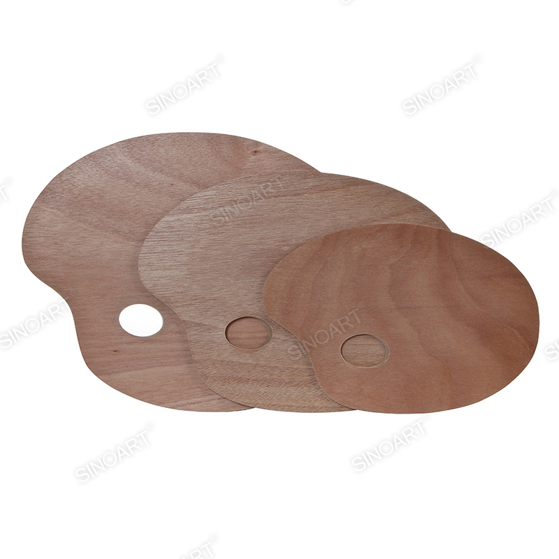 3mm Oval Wooden palette 20X30cm Thumb Hole Palette