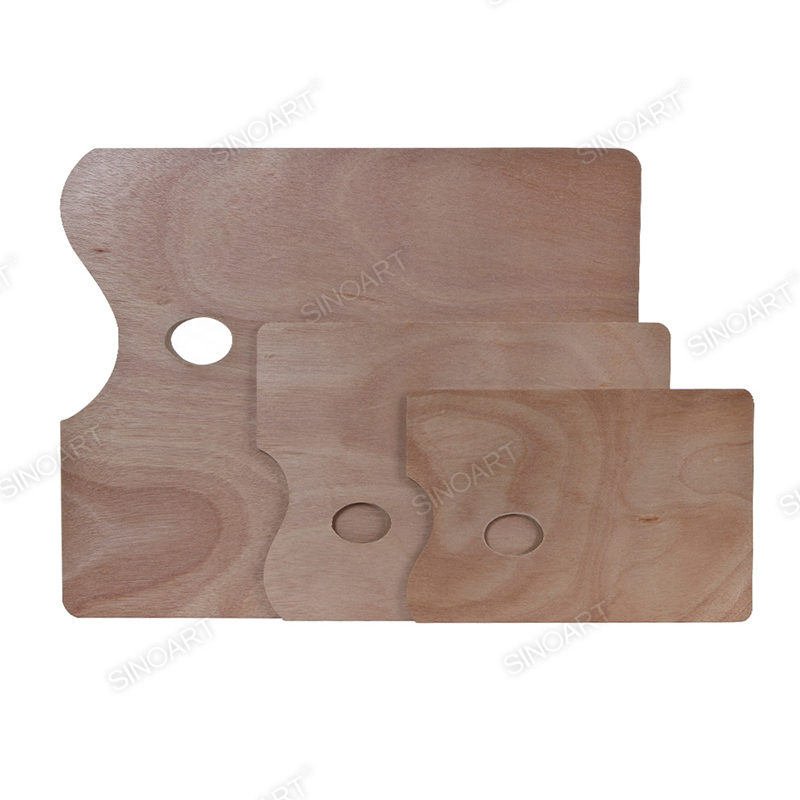Rectangle Wooden palettes 3mm 20X30cm Thumb Hole Palette
