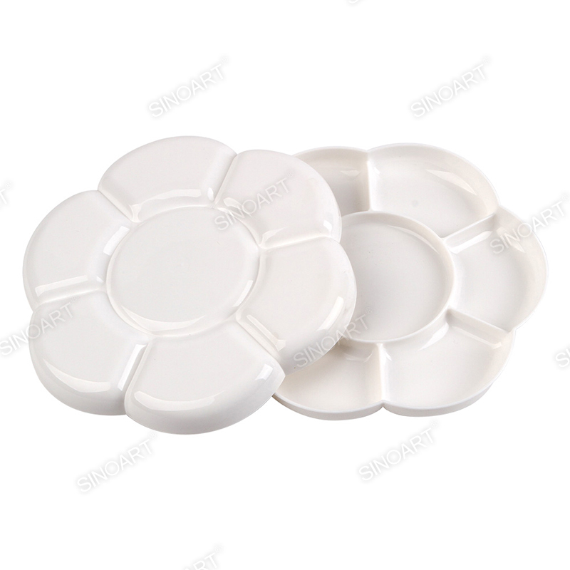 Dia 17.5cm Plastic palette 7 Wells 2pk Round Palette