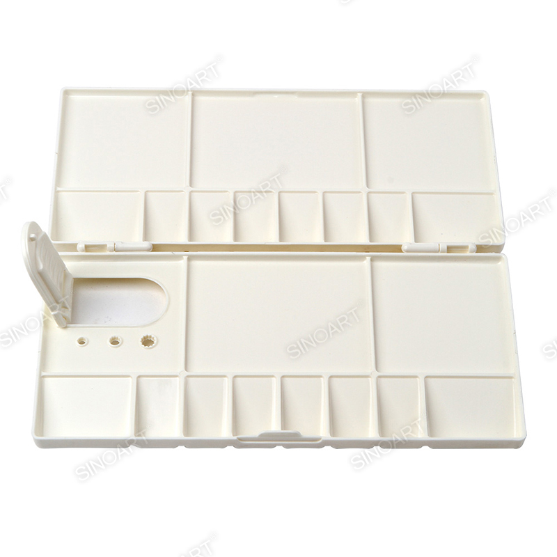 21 Compartments Plastic palette 20x10cm Thumb Hole Rectangular Palette