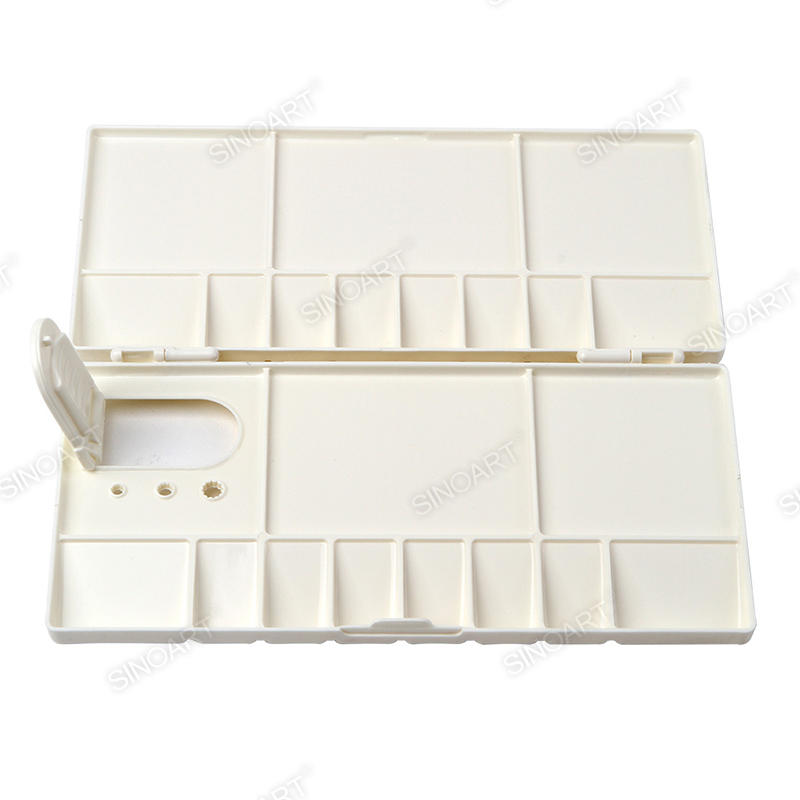 21 Compartments Plastic palette 20x10cm Thumb Hole Rectangular Palette