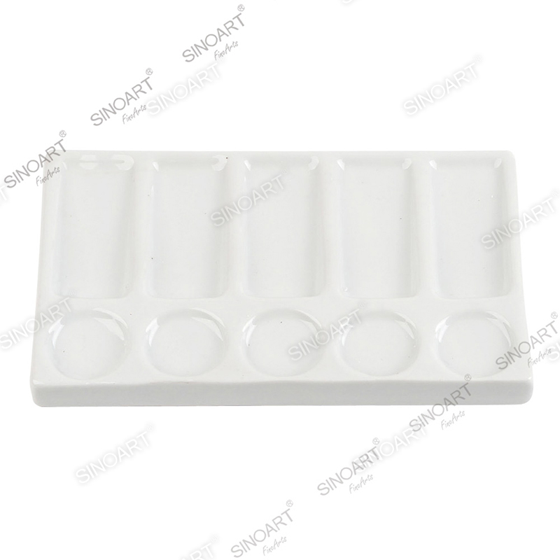 10 wells Artist Ceramic Palettes 11x19cm Rectangle Palette 