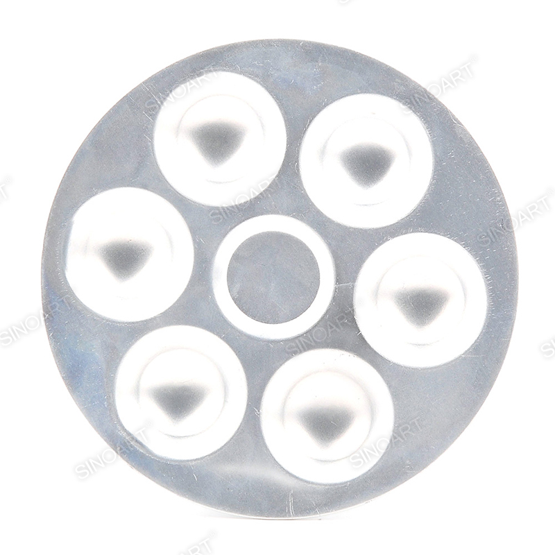 Dia: 13.5cm Aluminum palette 6 wells 11 wells round palette