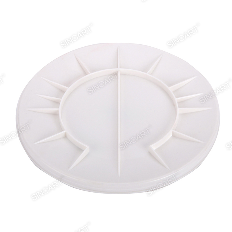 14 wells Plastic Palette Dia 25cm Round White palette