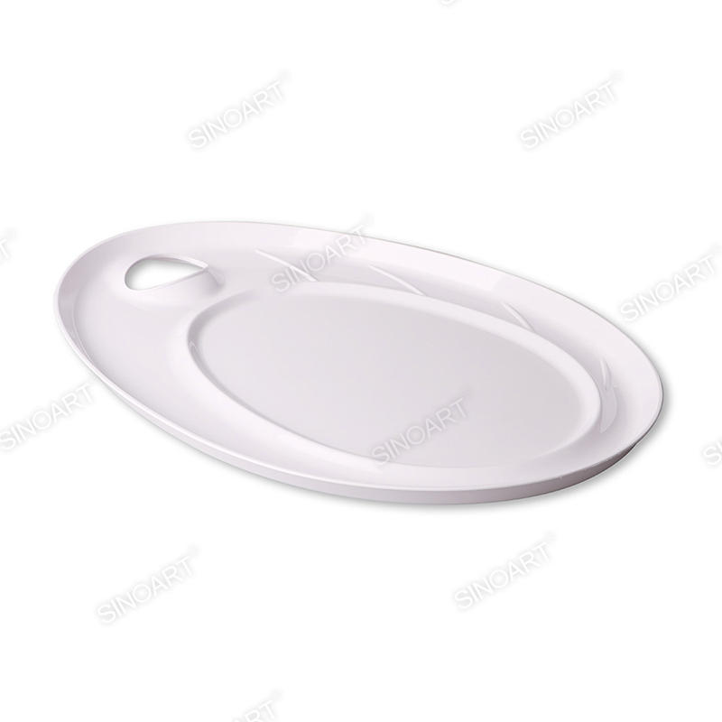 43x31cm Plastic Palette White Oval Thumb Hole Palette