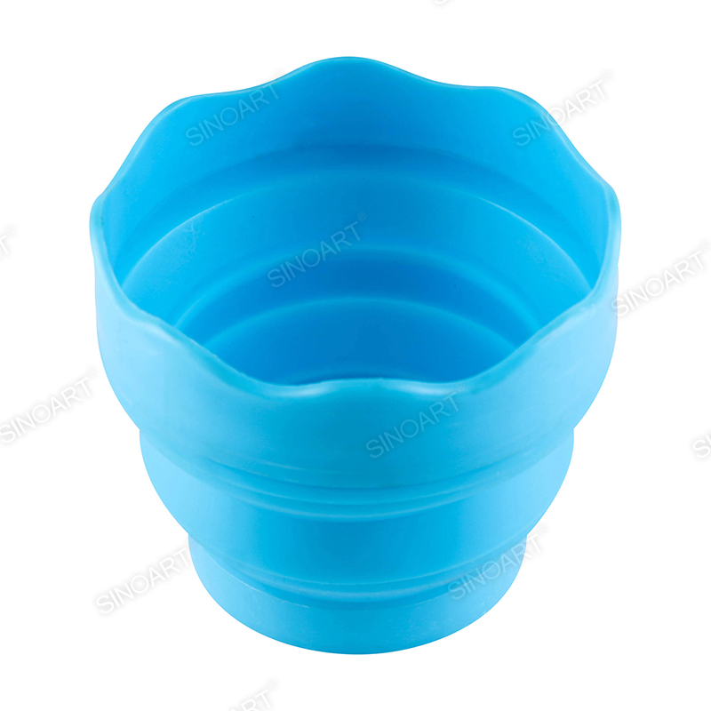 Dia 9.5cm 8cmH Collapsible Watercup soft plastic