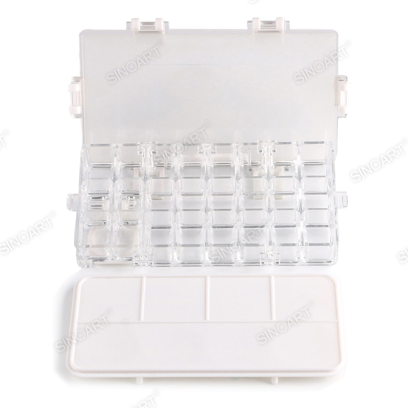 24 deep wells Airtight Plastic Palette 10.5x18.5x3cm Thumb hole Rectangle palette