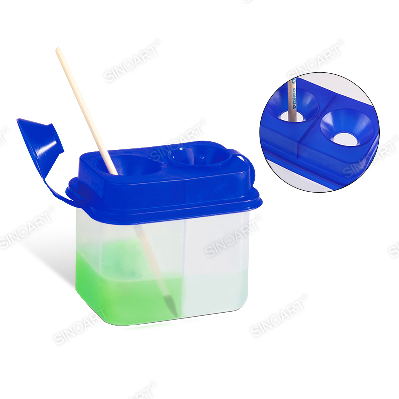 7.5x10.5x9Hcm Plastic Brush Washer Twin hole 