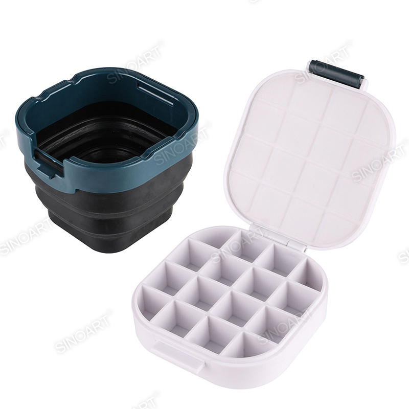 Airtight palette Brush Washer & Palette Combo Set with silicone cover palette