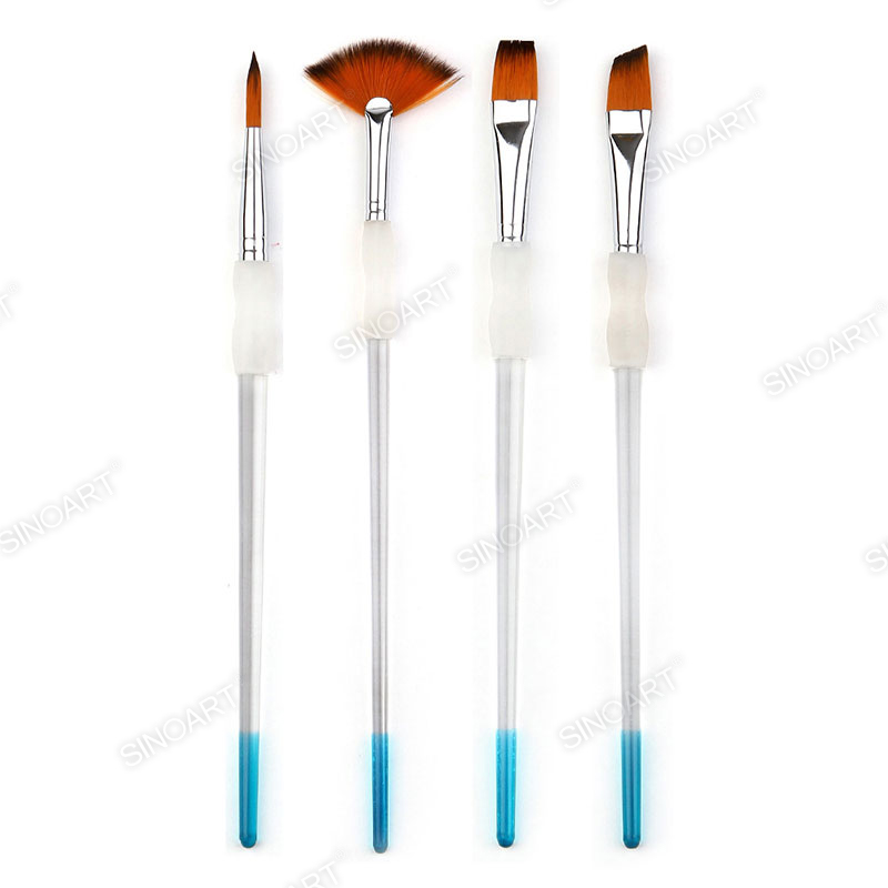 Acrylic handle with silica gel holder Artist Nylon Brush Mix Media Brush