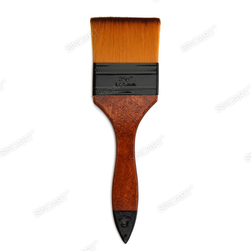 Black nickel plated brass ferrule Artist Nylon paint Brush Mix Media Brush
