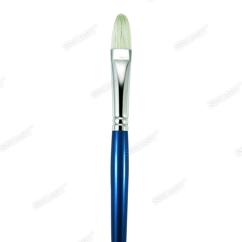Fibert Senior Chungqing Bristle brush long handle Brass ferrule Acrylic & Oil Brush