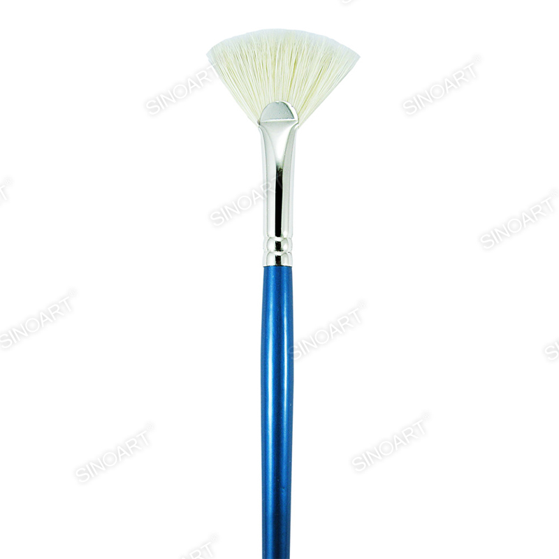 Fan Senior Chungqing Bristle brush long handle Brass ferrule Acrylic & Oil Brush