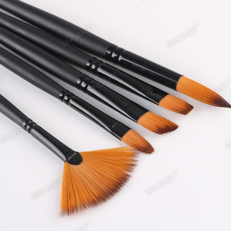 Black matt handle Artist Senior Nylon brushes double color nylon Mix Media Brush 