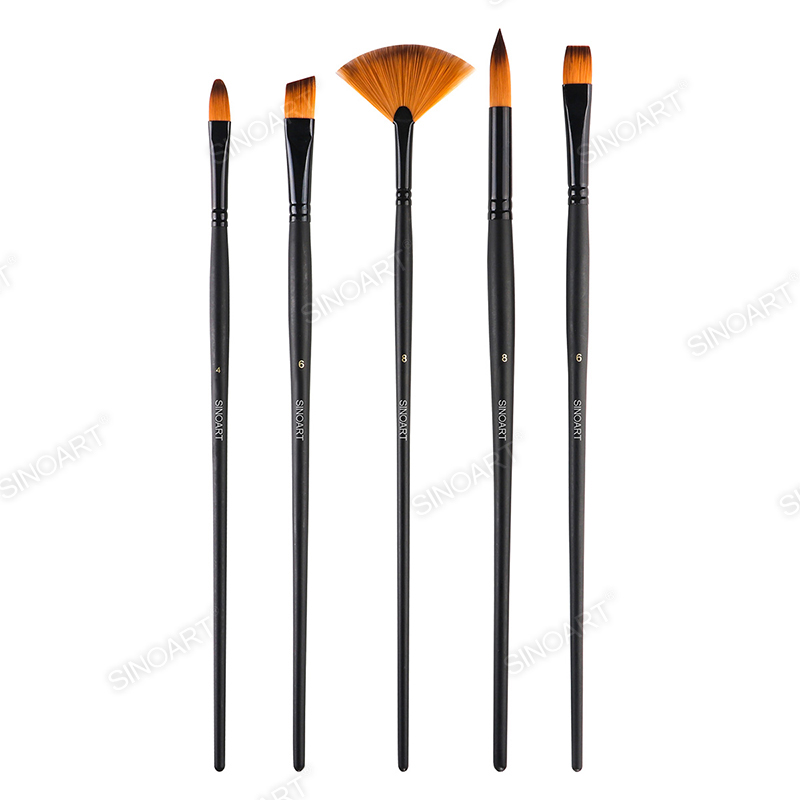 Black matt handle Artist Senior Nylon brushes double color nylon Mix Media Brush 