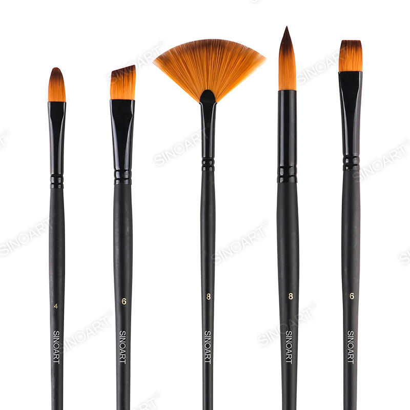 Black matt handle Artist Senior Nylon brushes double color nylon Mix Media Brush 