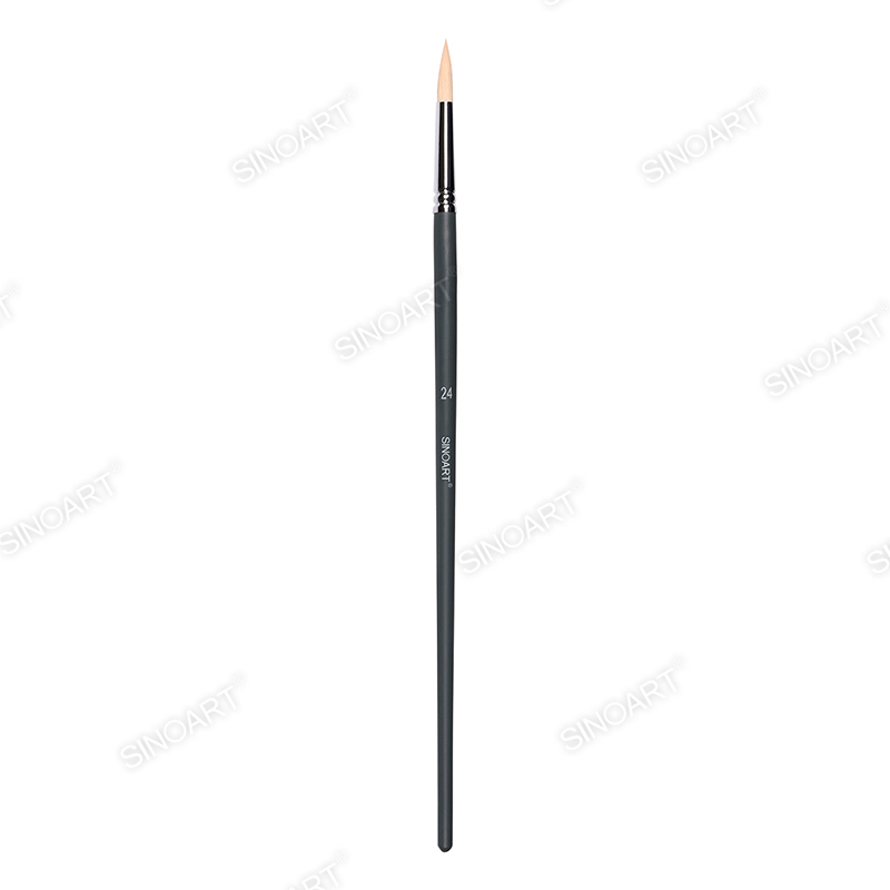 Long black handle Artist Synthetic Bristle Brush Acrylic & Oil Brush 