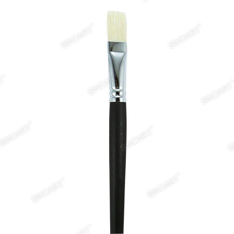 quality bristle Artist Bristle brushes black long handle Acrylic & Oil Brush