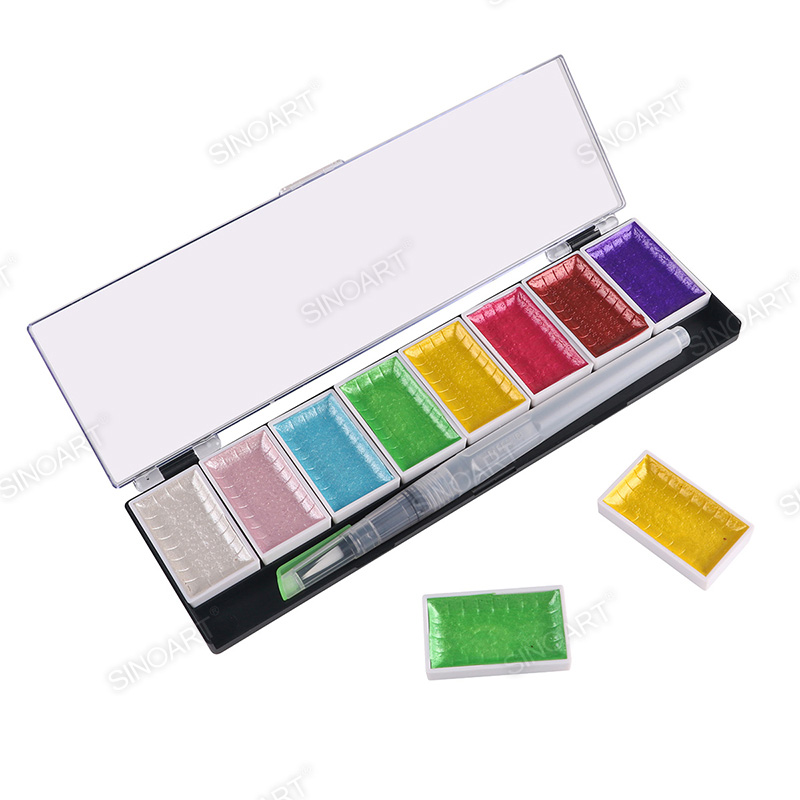 Semi Dry Shimmery Watercolor Set Watercolor Paints