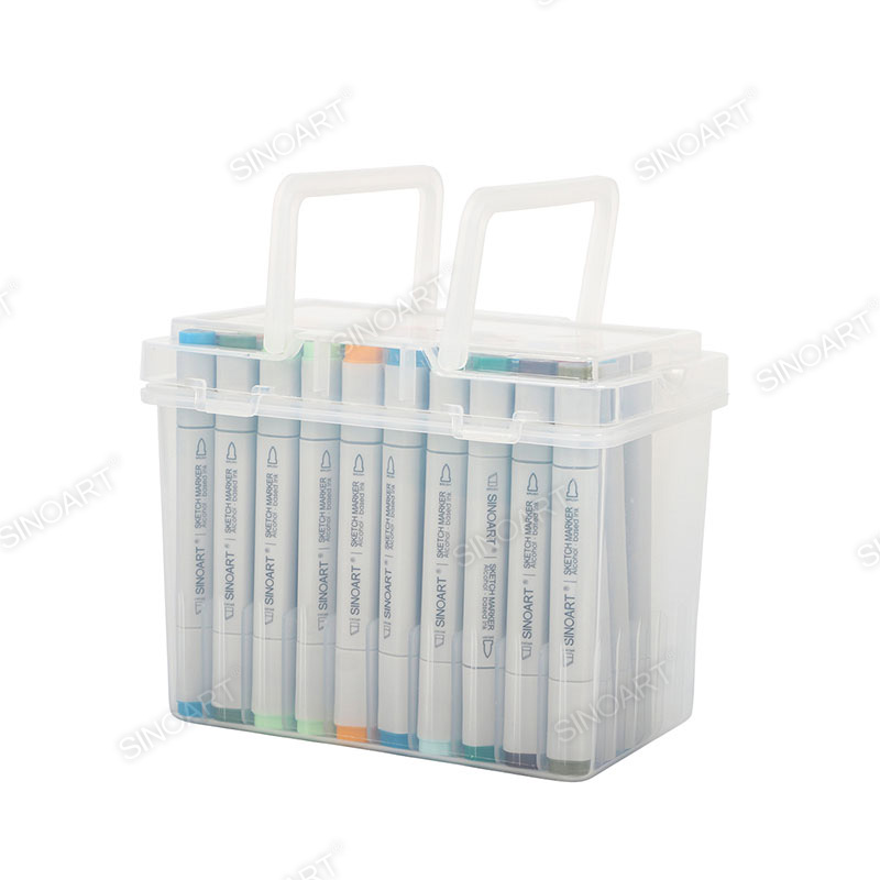 Marker Storage Box Plastic Carrying Marker Case Holder Artist Organizer