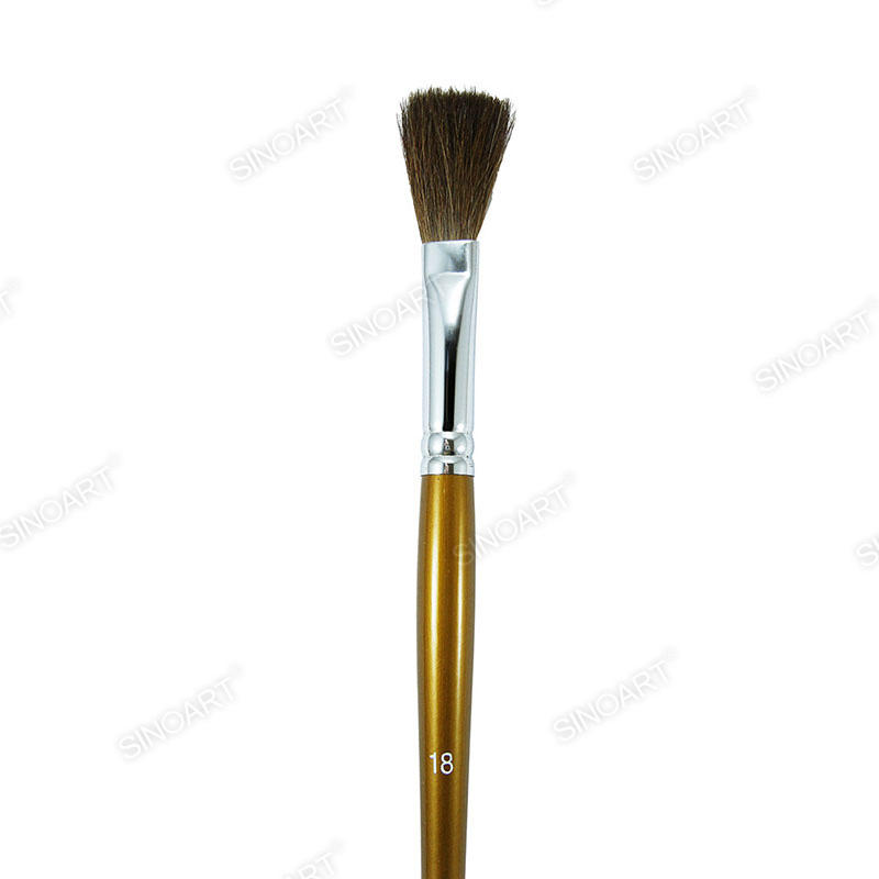 Golden short handle Artist brush selected goat hair Watercolor Brush