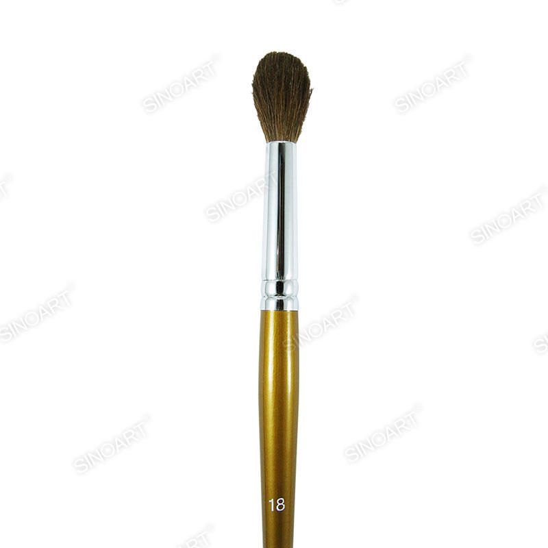 Golden short handle Artist brush selected goat hair Watercolor Brush