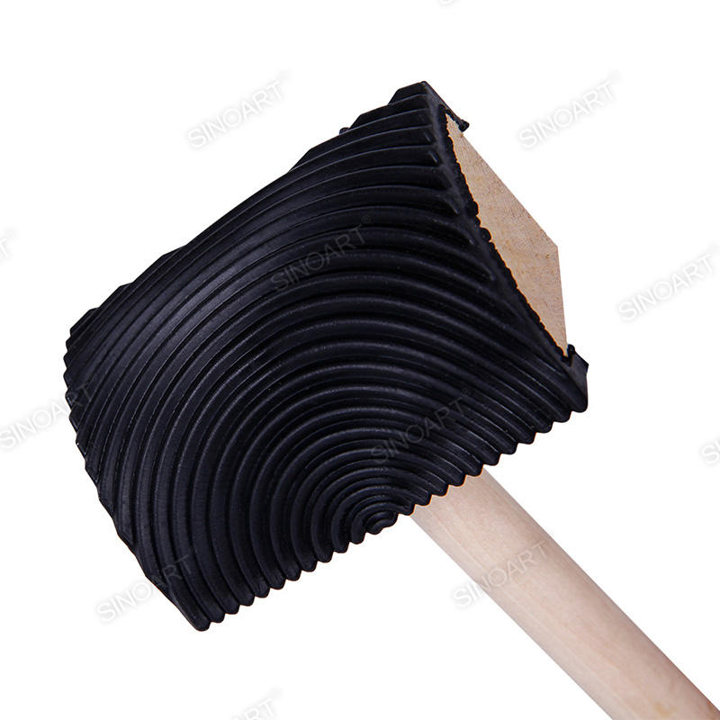 wooden handle Wood Graining Rubber 9.5cm wide Silicone Brush & Airbrush