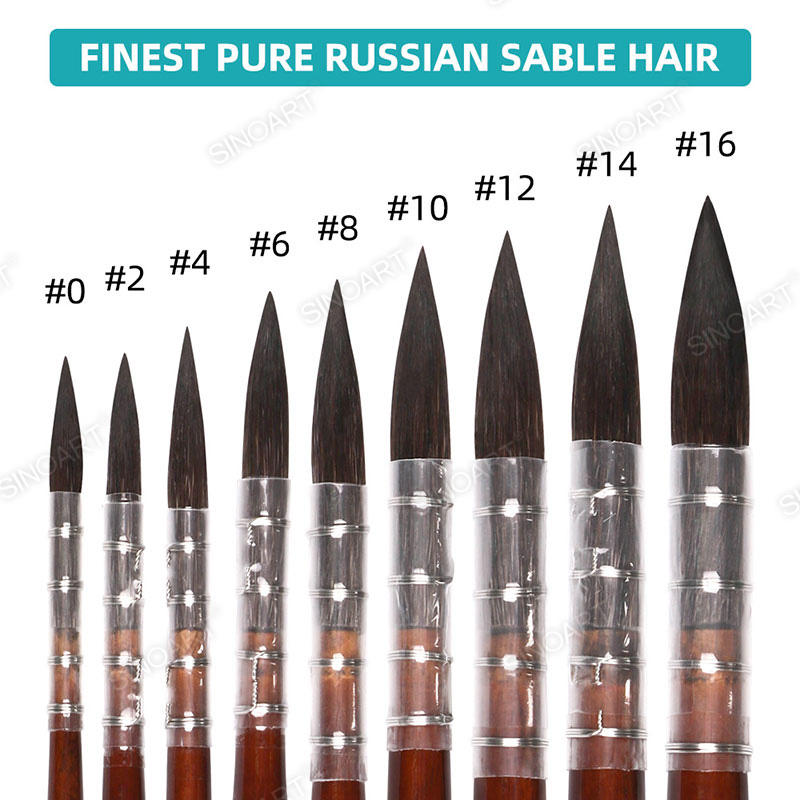 Best Quality Artist Watercolor Brush Russian sable hair Watercolor Brush