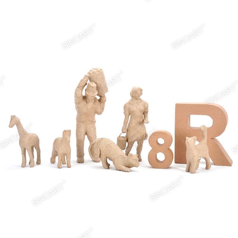 Animals Letters Papier Mache Brown Hobby & Crafts