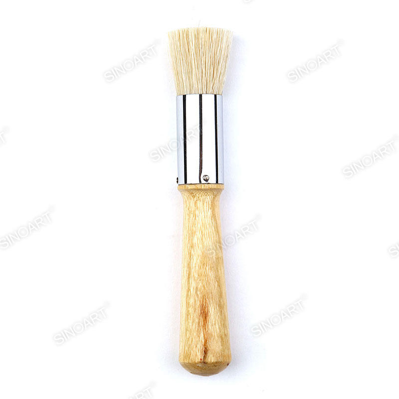 Brass ferrule Stencil Brush wooden handle Sponge & Kids Brush