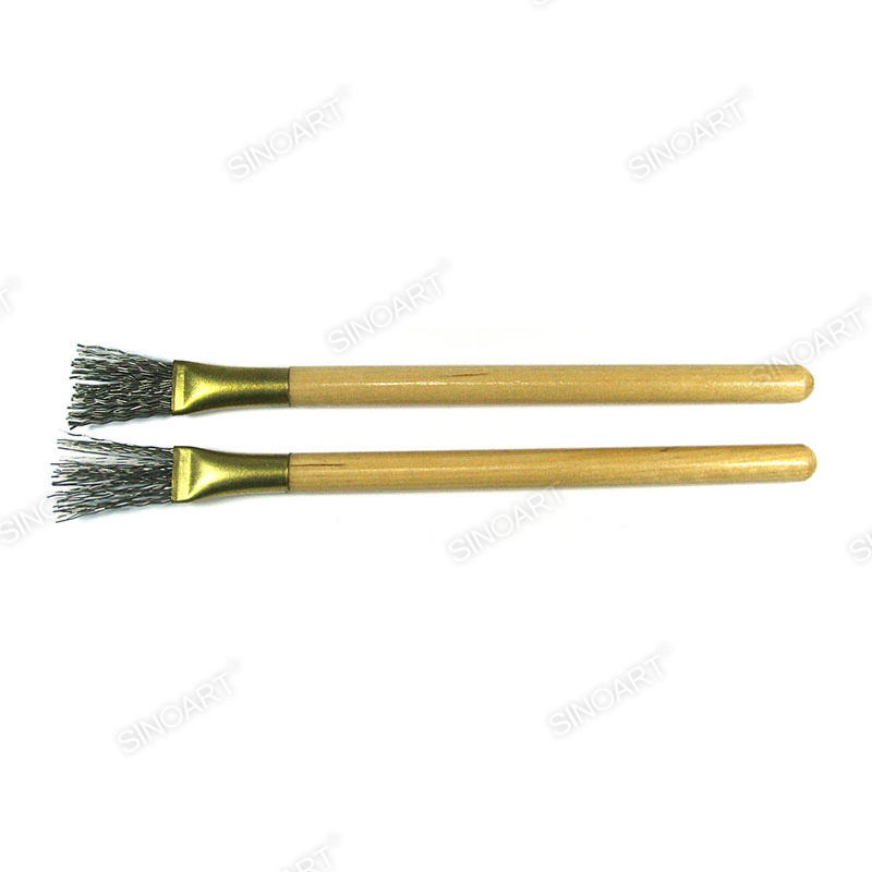 2pcs Steel brush clay Pottery Scratch wooden handle Pottery & Ceramic Tool 