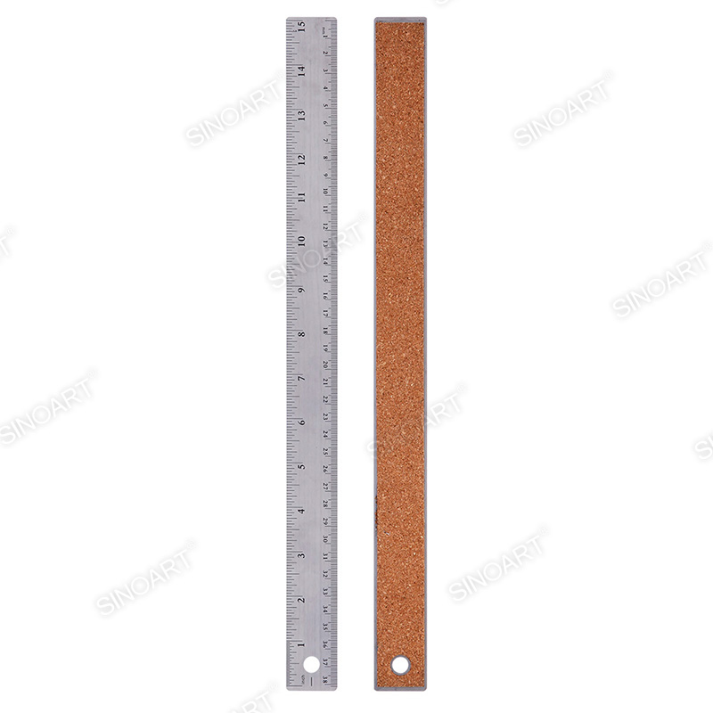 Stainless Steel Skid proof ruler Cork Back Rulers Drafting tool