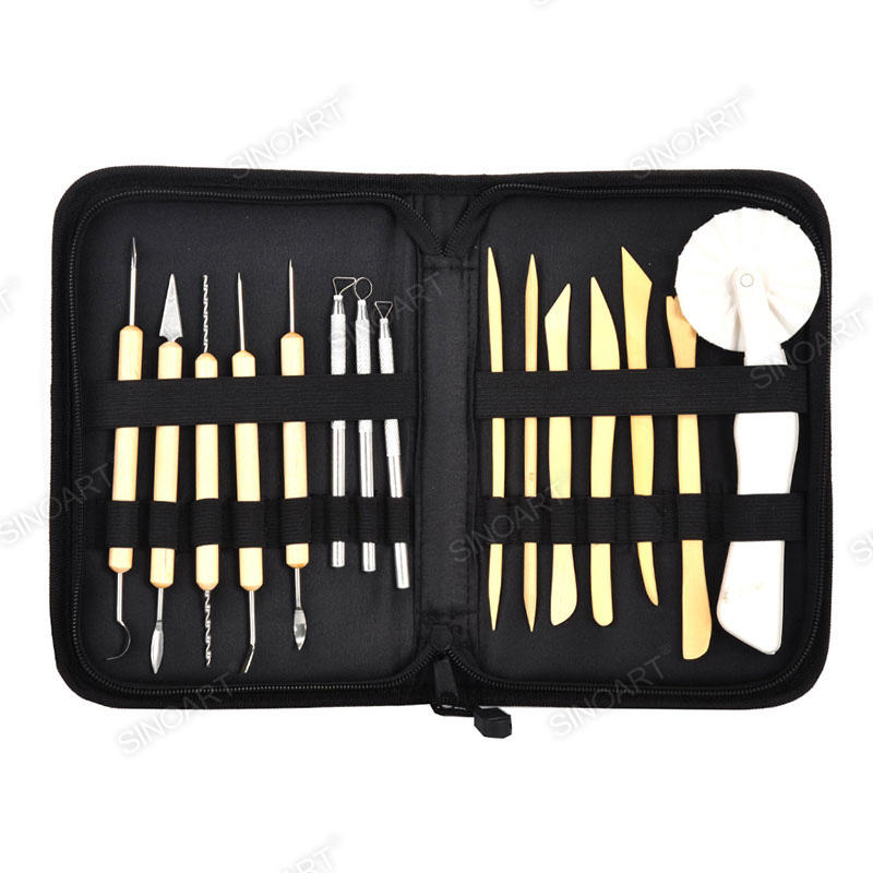 15pcs Pottery tool set with carrying case Pottery & Ceramic Tool